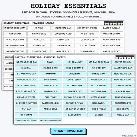 Holiday Essentials (7 Colors)