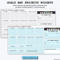 Goals and Projects Widgets (7 Colors)